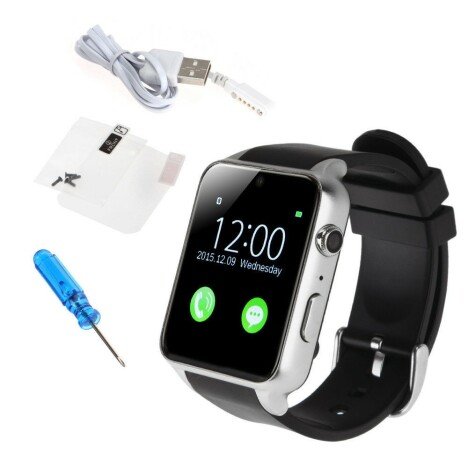 Ceas Smartwatch Telefon iUni GT88, BT, Camera 2 MP, 1.54 Inch, Silver + Card MicroSD 4GB Cadou